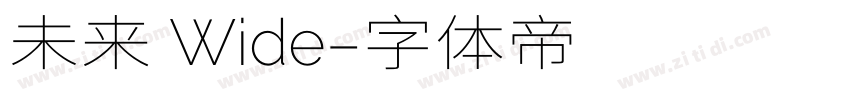 未来 Wide字体转换